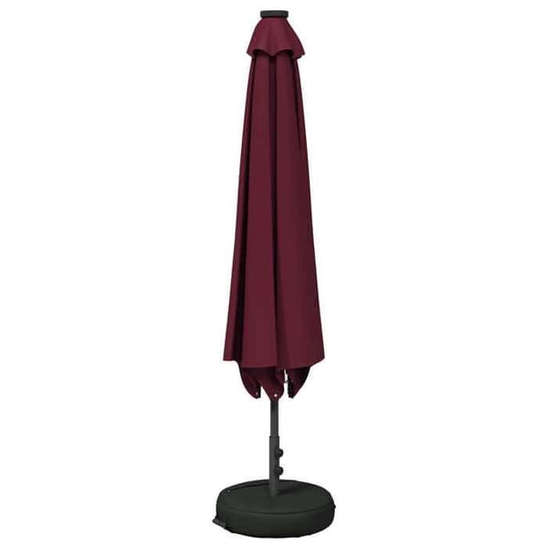 Trädgårdsparasol - MAISON EXCLUSIVE - 300 x 300 cm - Solenergi LED - Polyesterduk 160 g/m² - Robust bas ingår