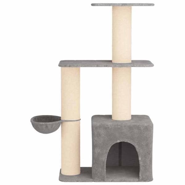 Maison Exclusive - Katte træ med sisal kløepæle Lys grå 133 cm Ljusgrått