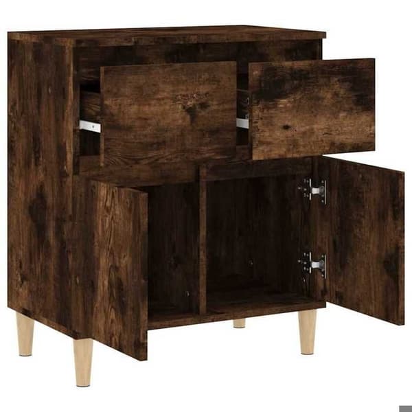 Maison Exclusive - Buffet Røget Eg 60x35x70 cm Ingeniørtræ