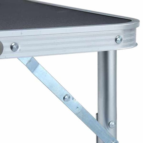 Maison Exclusive - Fällbord för camping Grå Aluminium 60x45 cm Aluminiumgrå