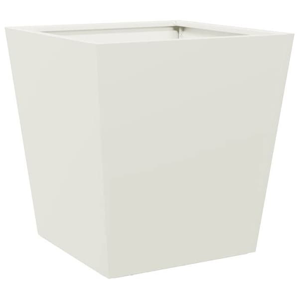 Maison Exclusive - Vit kruka 40x40x40 cm stål