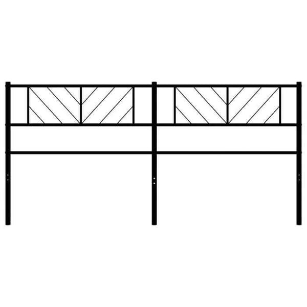 Maison Exclusive - Musta metallinen sängynpääty 200 cm