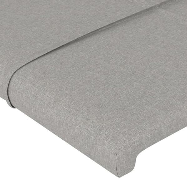 Maison Exclusive - LED-päätyharso Vaaleanharmaa 90x5x118/128 cm Kangas Ljusgrått