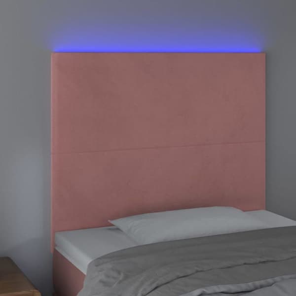 Maison Exclusive - LED-pääty 100x5x118/128 cm Sametti, Vaaleanpunainen rosa
