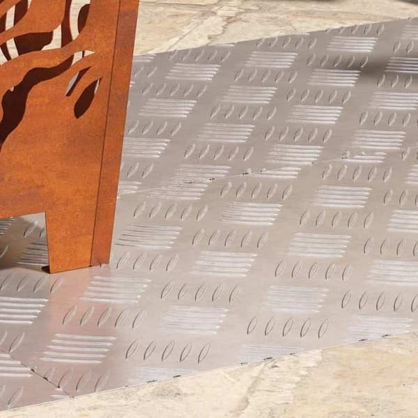 Maison Exclusive - Nez de marche 4 pc 100 x 40 cm Silver Aluminium Rektangulär Silver
