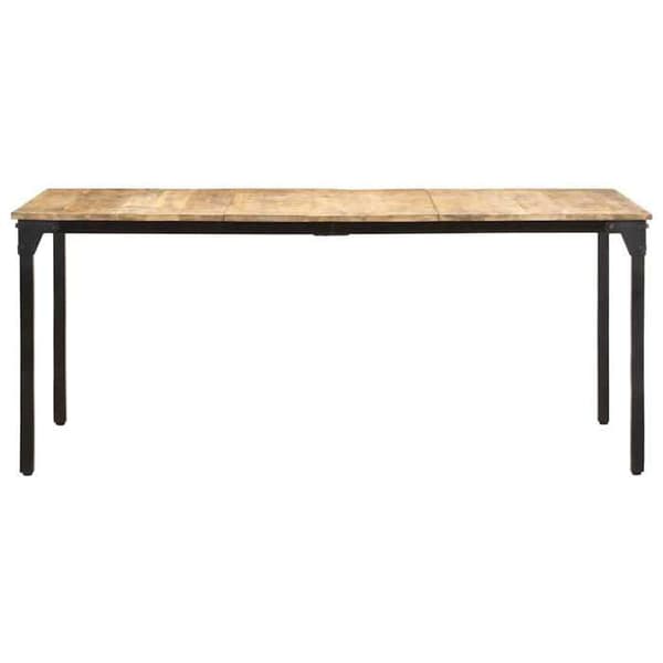 Matbord - EXKLUSIV HEM - 180x90x76 cm - Rå mangoträ - Pulverlackerade ben i järn - Rektangulär