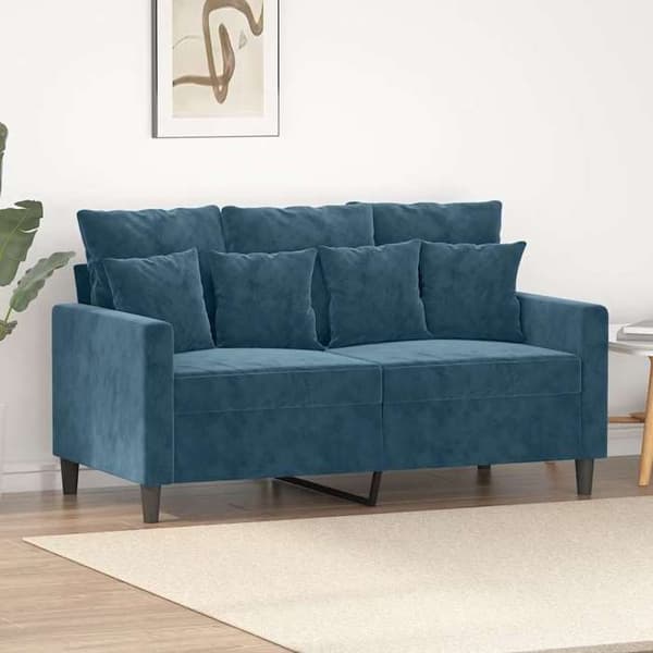 Maison Exclusive - 2-personers Sofa Blå 120 cm Velour