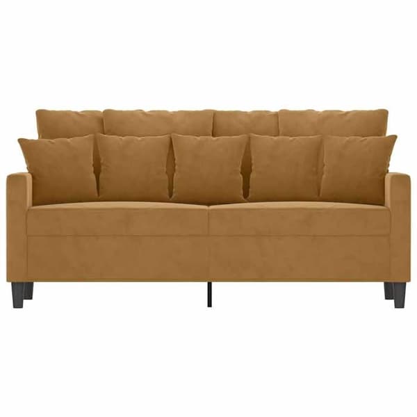 Maison Exclusive - 2-paikkainen ruskea sohva 140 cm samettia