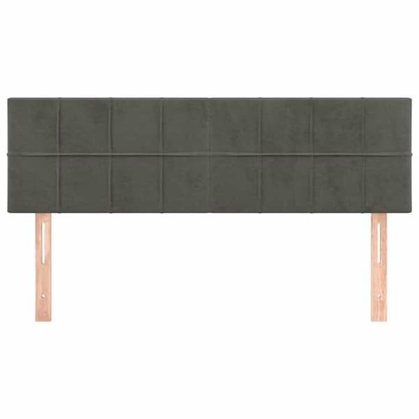 Maison Exclusive - Mörkgrå sänggavlar 144x5x78/88 cm Sammet