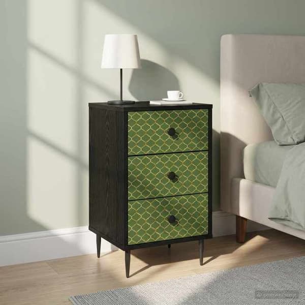 Natskab - EKSKLUSIV HUS - GELEEN - Sort eg - 2 dele - 36 x 33 x 61 cm svart ek