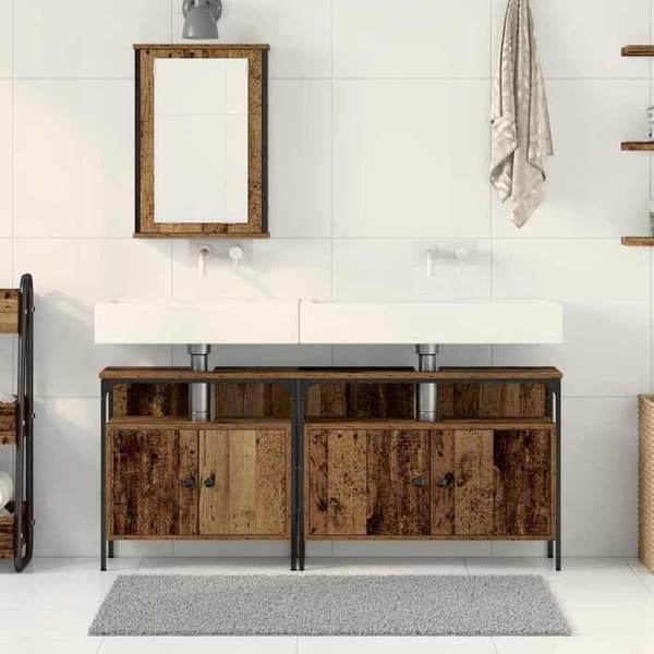 Maison Exclusive - Badeværelsesmøbler 3 dele Brun 80 x 30 x 60 cm brun