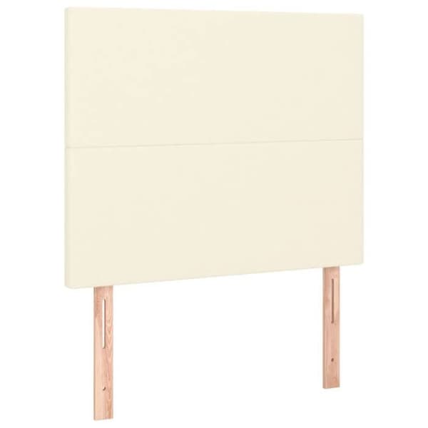 Maison Exclusive - LED Hovedgærde Creme 100x5x118/128 cm Simililæder Grädde