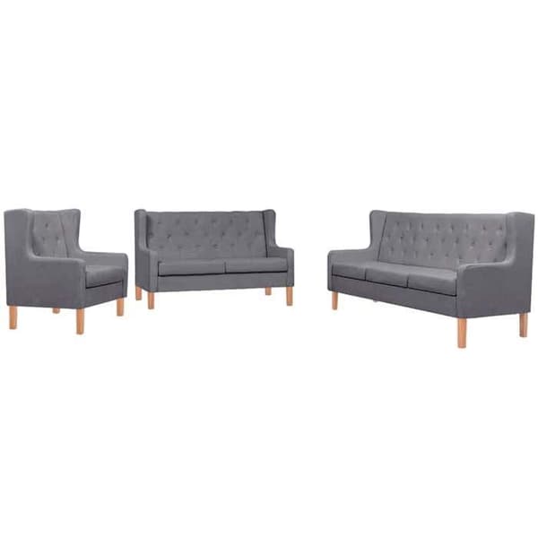 Maison Exclusive - Sæt af 3 sofaer i gråt stof grå