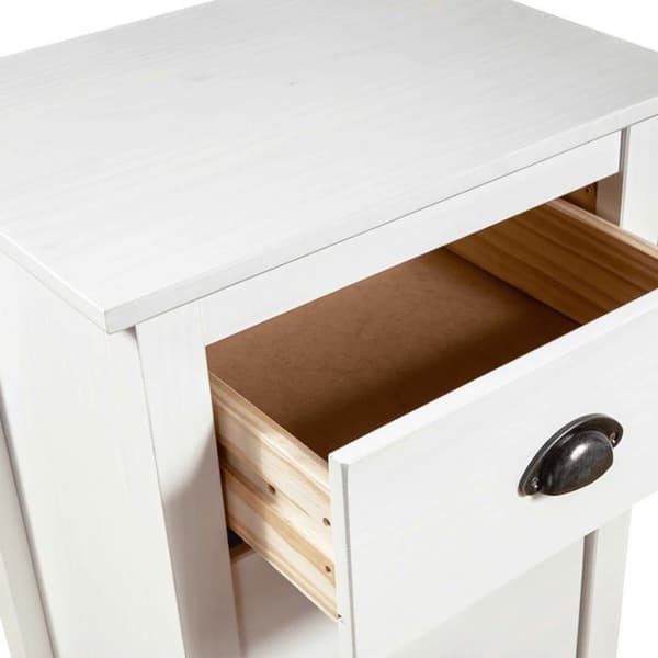 Maison Exclusive - Buffet Hill Blanc 46x35x80 cm Solid fyrretræ Vit