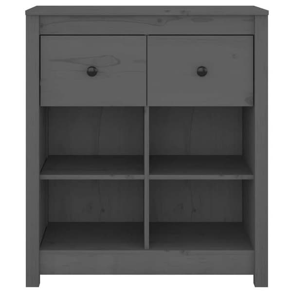 Maison Exclusive - Harmaa buffet 70x35x80 cm Massiivipuu mänty Grå