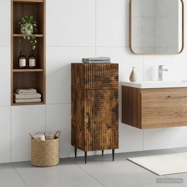 Maison Exclusive - Badeværelsesopbevaringsmøbel HAARLEM Røget Eg