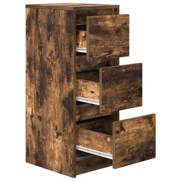 Maison Exclusive - Buffé i rökt ek 29,5x34x76 cm ingenjörsträ
