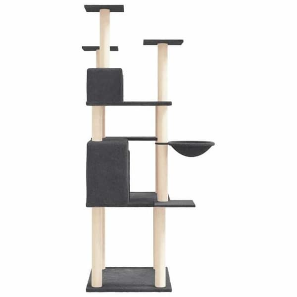 Maison Exclusive - Kattekradse med sisal i mørkegrå 166 cm Mörkgrå