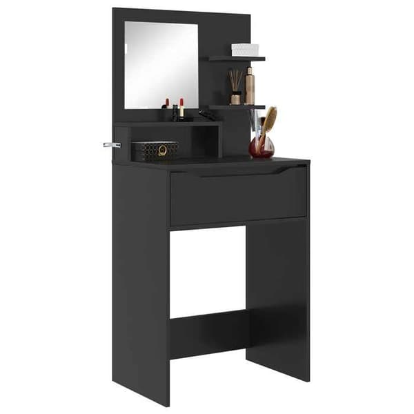 Maison Exclusive - Makeupborde til værelset Sort 60 x 39,5 x 135 cm Svart