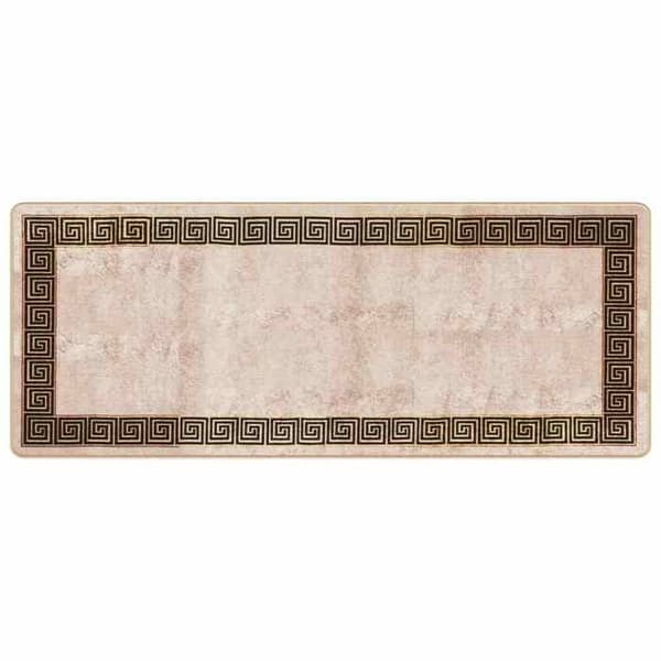Maison Exclusive - Marsan musta matto 80 x 200 cm polyesteriä ja PVC:tä