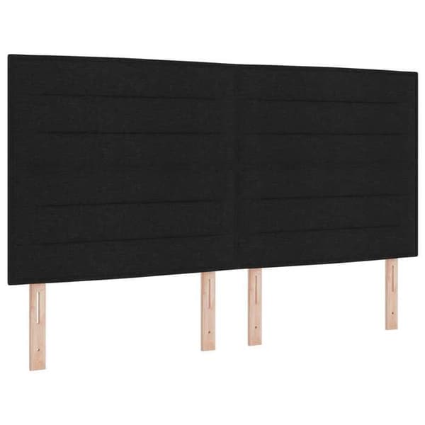Lys boxspring - MAISON EXCLUSIVE - 180 x 200 cm - Sort - Justerbar hovedgærde - LED USB Svart