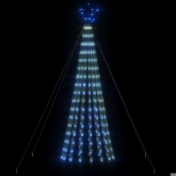 LED-julgran - EXKLUSIV HEM - 275 blå LED 180 cm - 8 effekter - Järnbas - Utomhus Blå