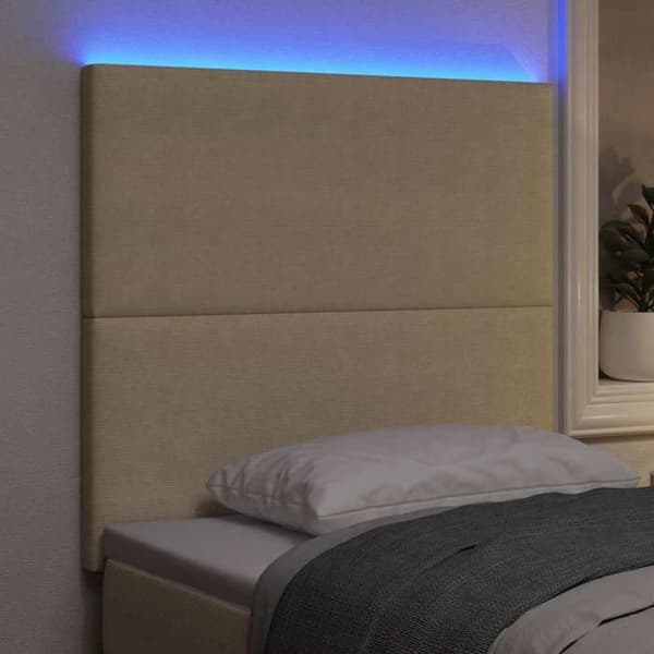 Maison Exclusive - LED-huvudgavel Grön grå 80 cm Sammetstyg Grågrön