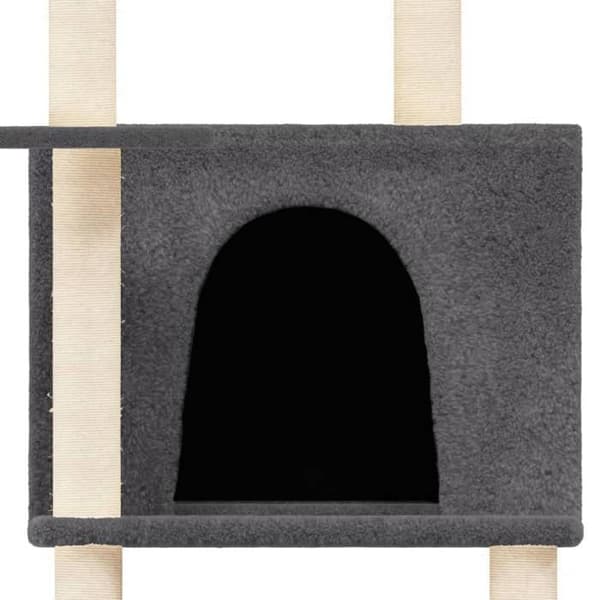 Maison Exclusive - Kattekradse med sisal i mørkegrå 166 cm Mörkgrå
