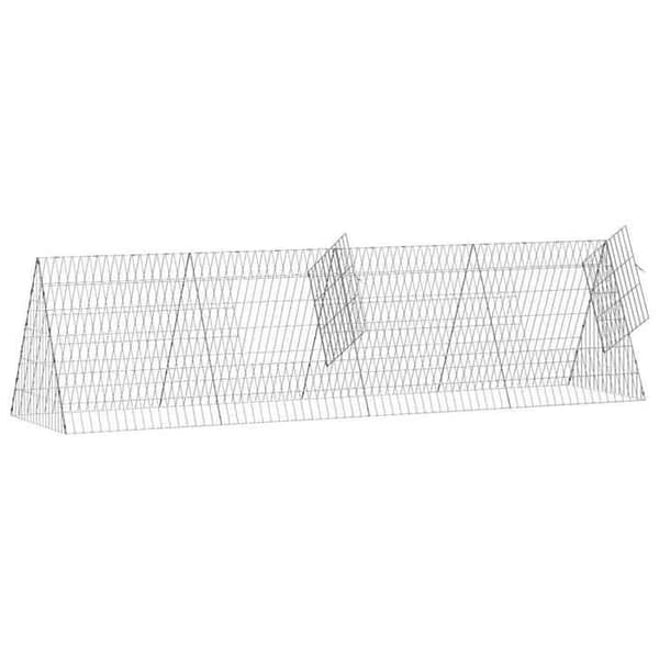 Exklusivt hus - Silverfärgad hönsgård 215 x 55 x 55 cm Galvaniserat stål