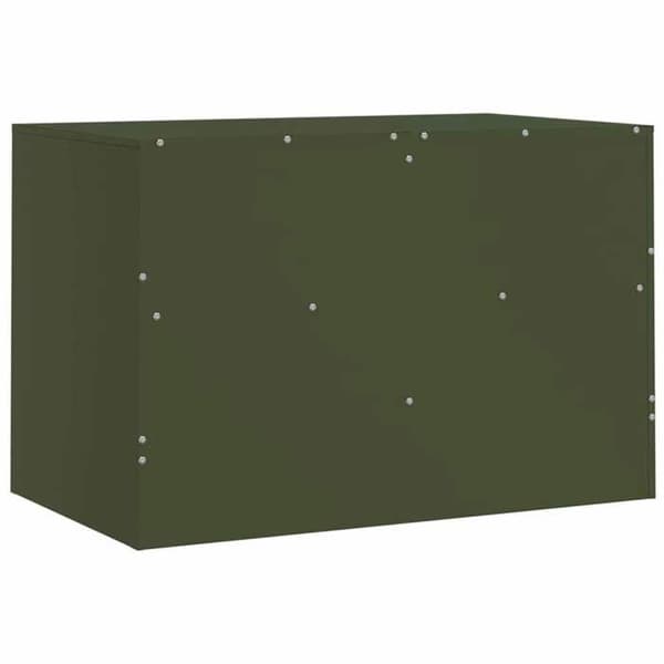 Maison Exclusive - TV-möbel olivgrön 67x39x44 cm stål Olivgrön