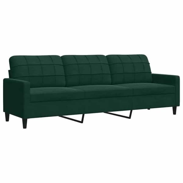 Maison Exclusive - Sæt af 3 sofaer med puder Mørkegrøn Velour