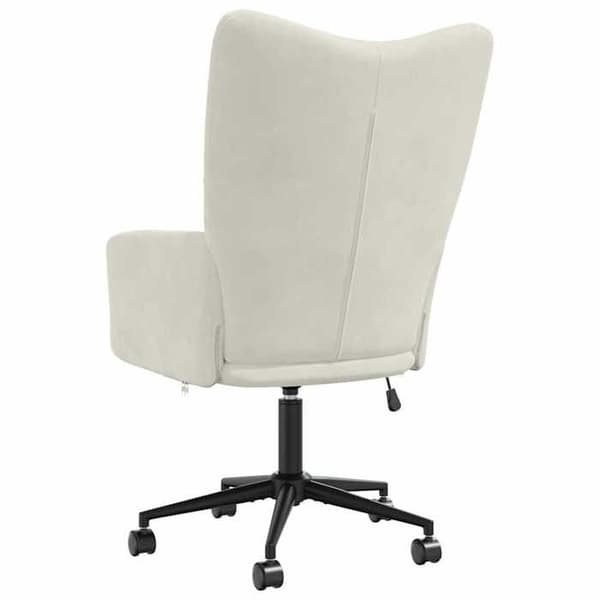 Maison Exclusive - Hvid creme Velour afslapningsstol Vit grädde