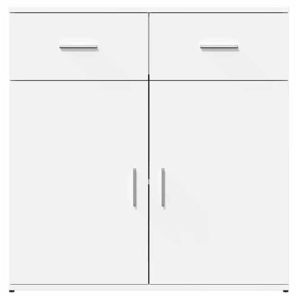 Maison Exclusive - Bufféer 2 st vit 79x38x80 cm ingenjörsträ
