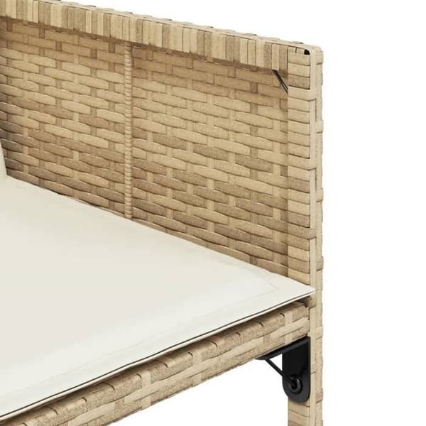 Maison Exclusive - Puutarhakalusteryhmä ja tyynyt 9 kpl beige Polyrottinki