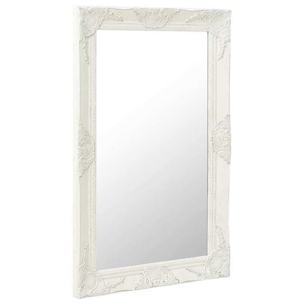 Maison Exclusive - Barockstil väggspegel 50x80 cm Vit