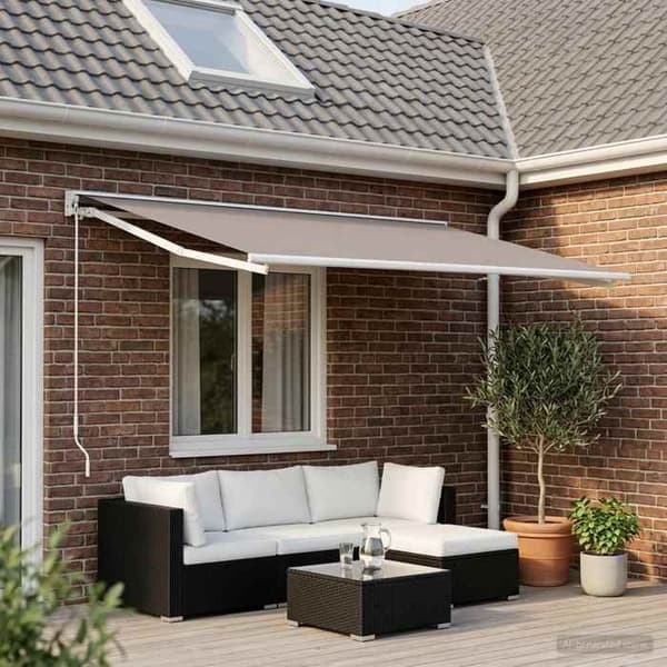 Maison Exclusive - Erstatningsstof til markise Lys grå 300 x 250 cm Polyester