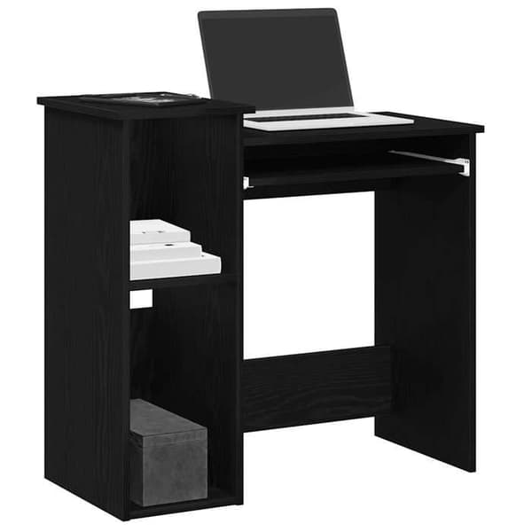 Kontor - EKSKLUSIVT HUS - Kontor med hylder - Sort - 84x40x78 cm - Spånplader Svart