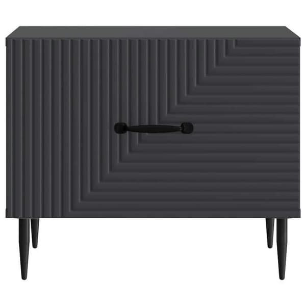 Maison Exclusive - Sofabord med skuffe Sort 49 x 50 x 40 cm Ingeniørtræ