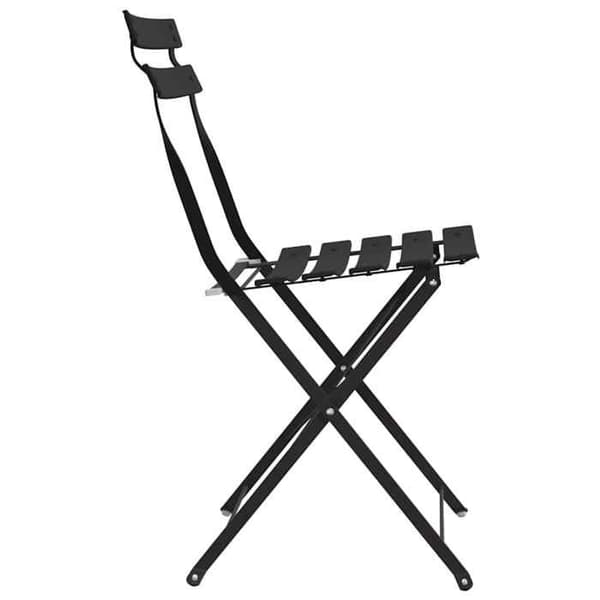 Maison Exclusive - Fällbar trädgårdsstol 2 st Anthracite Metall antracit