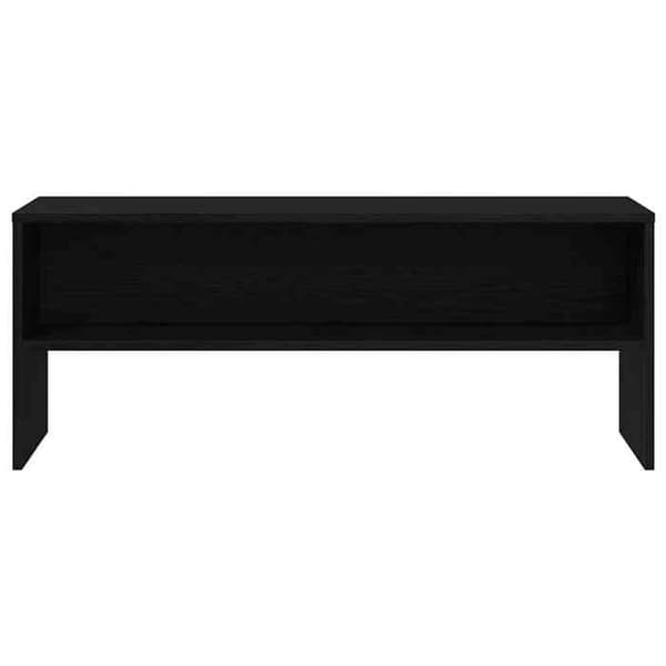 Maison Exclusive - TV-møbel i sort egetræ 100x40x40 cm i ingeniørtræ svart ek