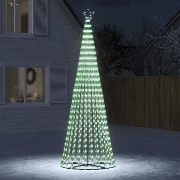 Juletræ - EKSKLUSIV HUS - 688 LED - 300 cm - Kold hvid - 8 lys effekter Grön