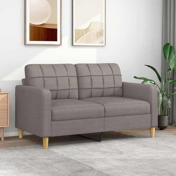 Maison Exclusive - Soffa 2-sits Taupe 140 cm Tyg