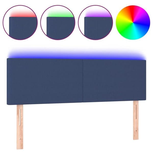 Maison Exclusive - LED Hovedgærde Blå 144x5x78/88 cm Stof blå