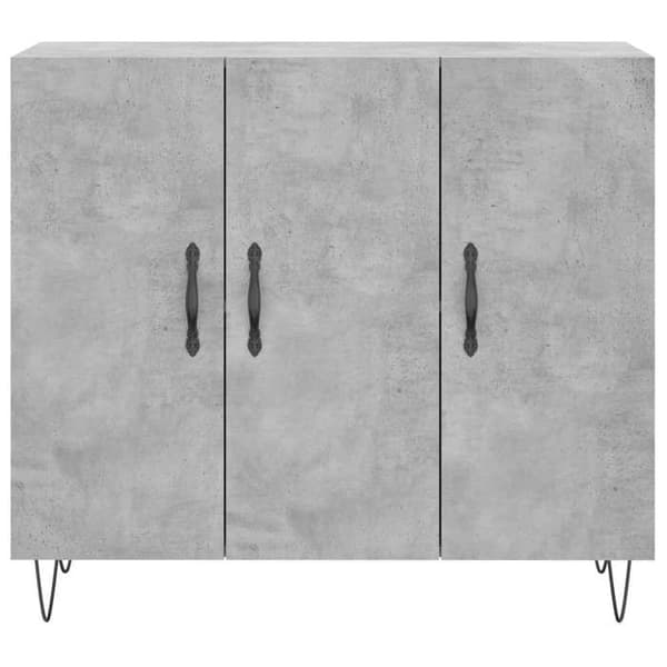 Maison Exclusive - Betonggrå buffé 90x34x80 cm ingenjörsträ