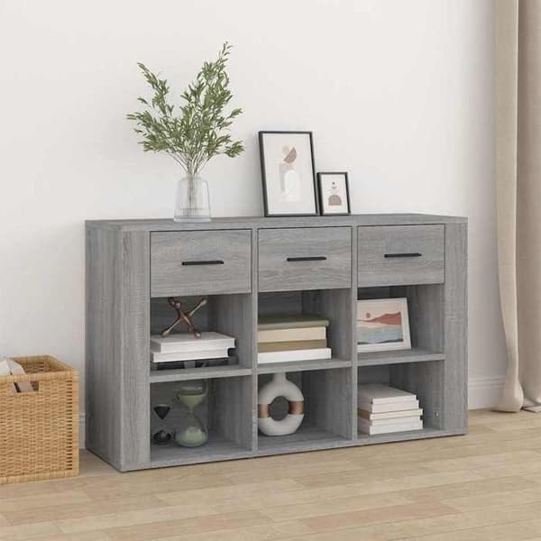 Maison Exclusive - Buffet Sonoma grå 100x30x59,5 cm Ingeniørtræ