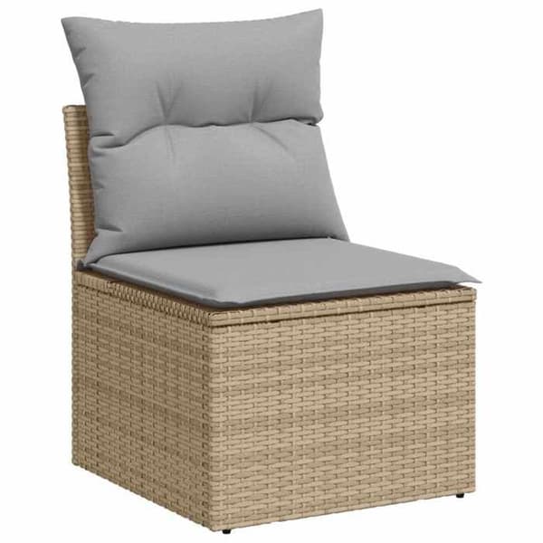 Maison Exclusive - 12 osan puutarhakalustesarja, beige polyrottinki
