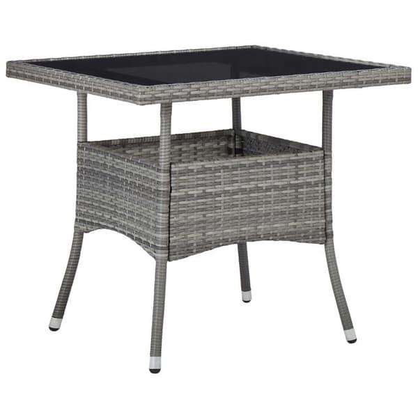 Maison Exclusive - Trädgårdsset 5 delar Grå flätad resin och glas