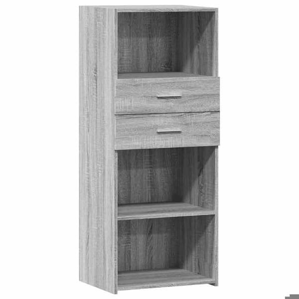 Maison Exclusive - Buffé hög sonoma grå 50x42,5x124 cm ingenjörsträ