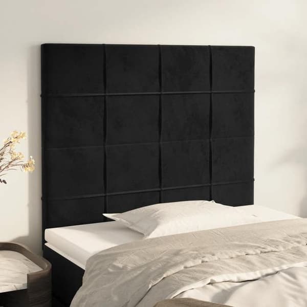 Maison Exclusive - Sort Hovedgærde 90x5x118/128 cm Velour Svart