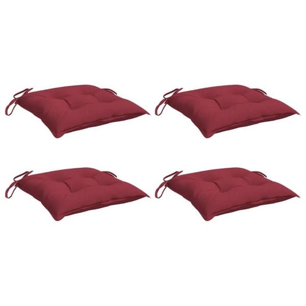 Maison Exclusive - Tuolityynyt 4 kpl punainen Bordeaux 40x40x7 cm